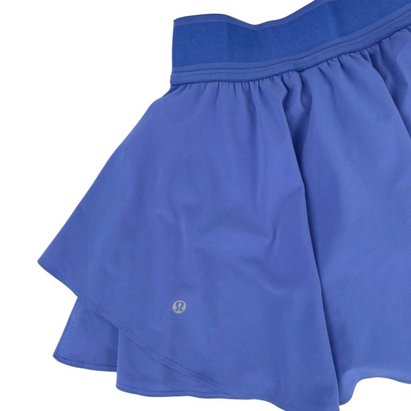 Lululemon Court Rival High-Rise Tennis Skirt Long Wild Indigo Blue Skort Size 0 - Picture 8 of 14